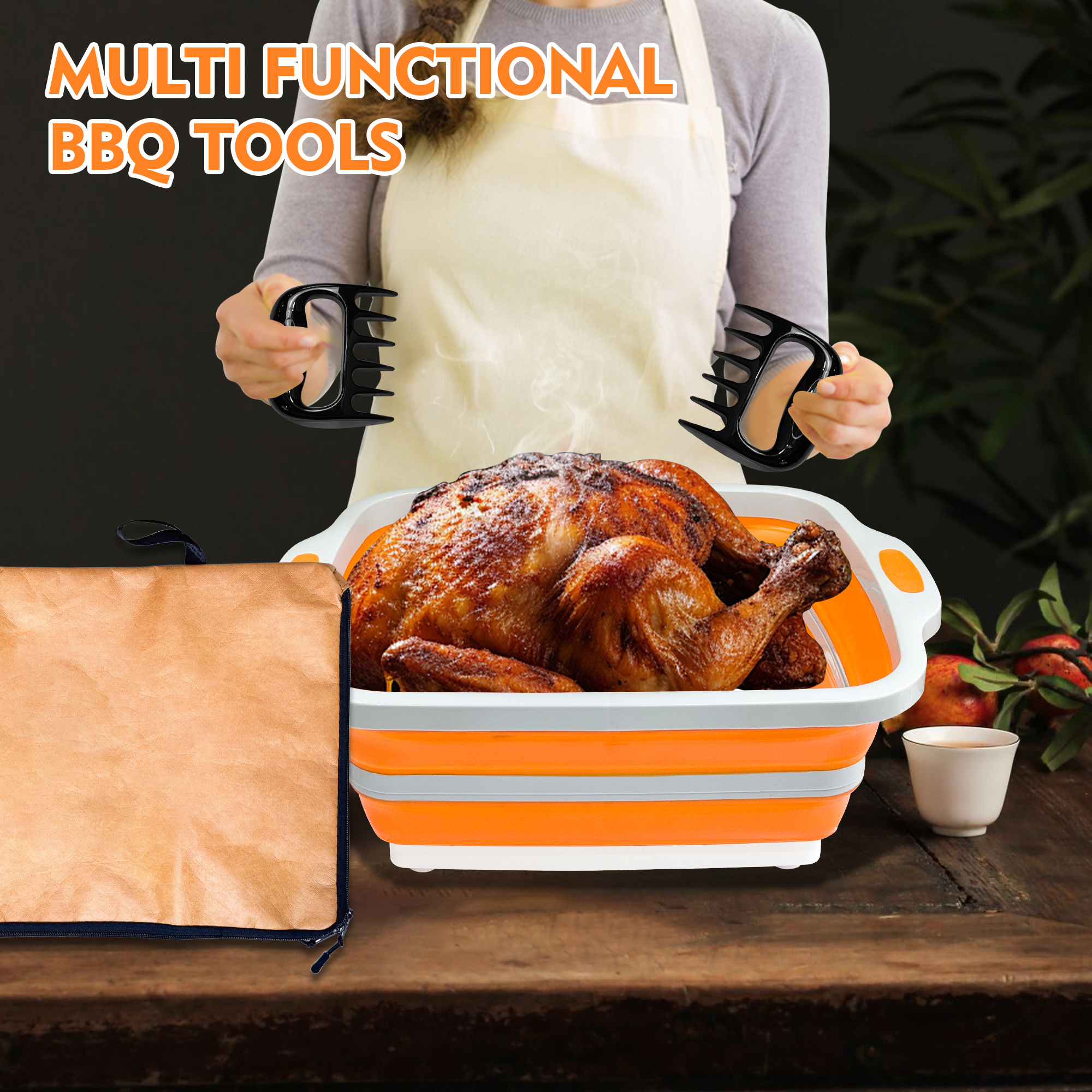 Portable 8L basin detail with carry bag
