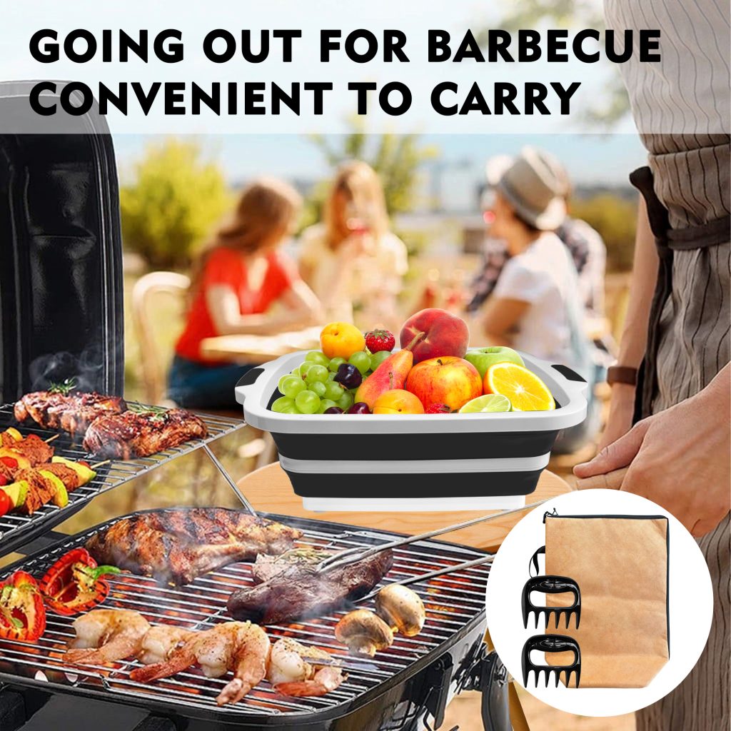 16L BBQ Prep Set with Insulated Bag & Meat Claws (Black) detail 1