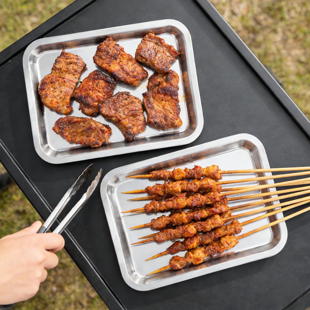 BBQ Folding Basket Set with Tray, Clips & Brush detail 5